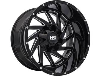 Hardrock Milled Gloss Black Crusher Wheels