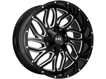 Hardrock Milled Gloss Black Destroyer Wheels