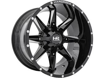 Hardrock Milled Gloss Black Hardcore Wheels