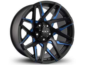 HD Off-Road Black & Blue Canyon Wheels