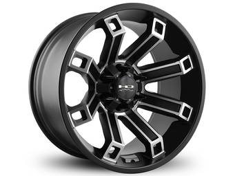 HD Off-Road Machined Matte Black Hollow Point Wheels