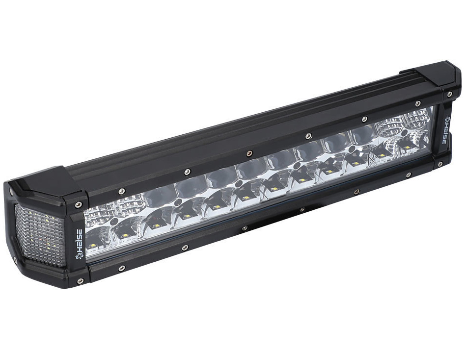 Heise High Output Dual Row 14 LED Light Bar With Side Lights