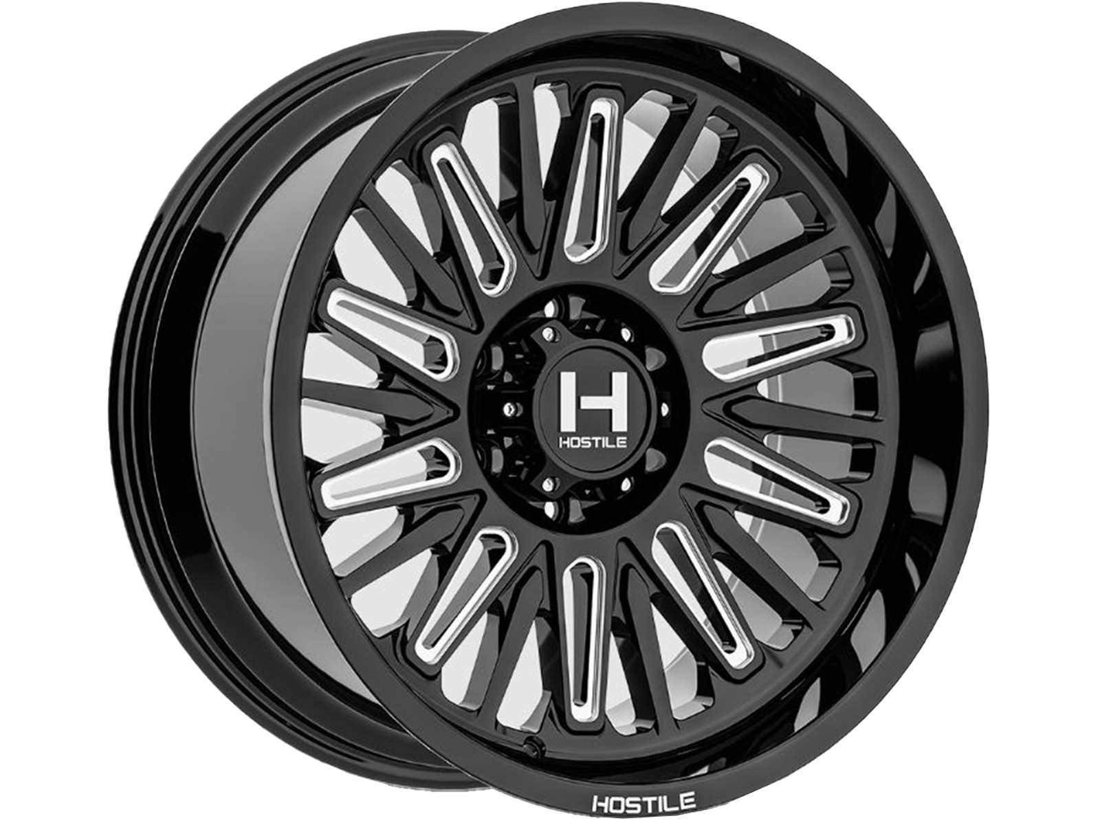 Hostile Milled Gloss Black Rampage Wheel H143-2010613547GB | RealTruck