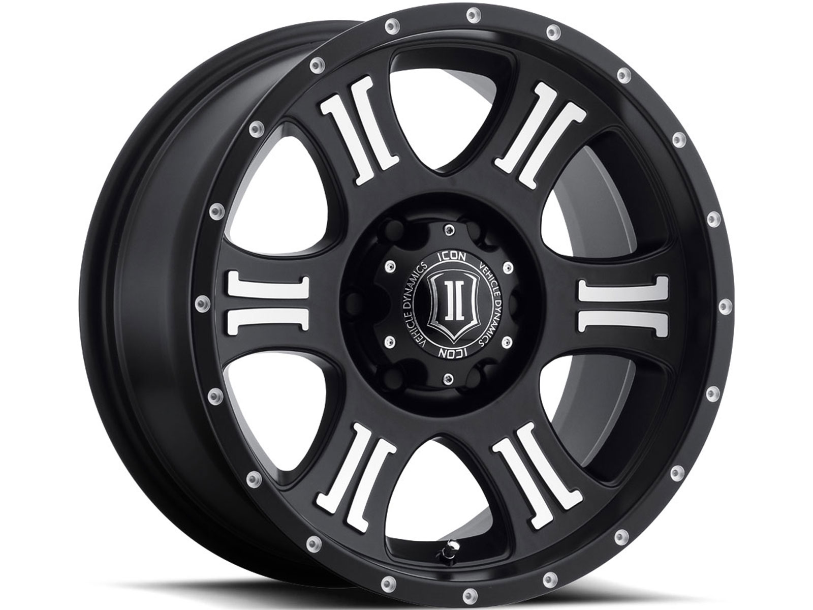 Icon Machined Matte Black Shield Wheel 1017856350MB | RealTruck