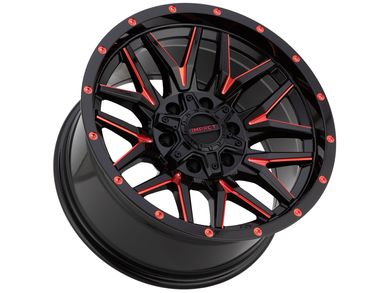 most Duel 完組ホイールセット 700C ブラック/レッド Impact Off-Road Gloss Black & Red 819 Wheel 819NGBR-79066-00