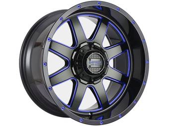 Impact Off-Road Gloss Black & Blue 804 Wheels