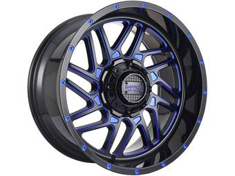 Impact Off-Road Gloss Black & Blue 808 Wheels