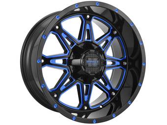 Impact Off-Road Gloss Black & Blue 810 Wheels