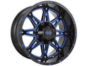 Impact Off-Road Gloss Black & Blue 810 Wheels