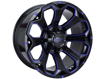 Impact Off-Road Gloss Black & Blue 817 Wheels