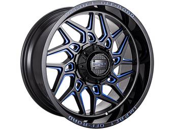 Impact Off-Road Gloss Black & Blue 829 Wheels