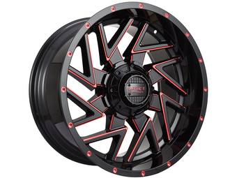 Impact Off-Road Gloss Black & Red 809 Wheels