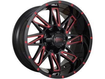 Impact Off-Road Gloss Black & Red 814 Wheels