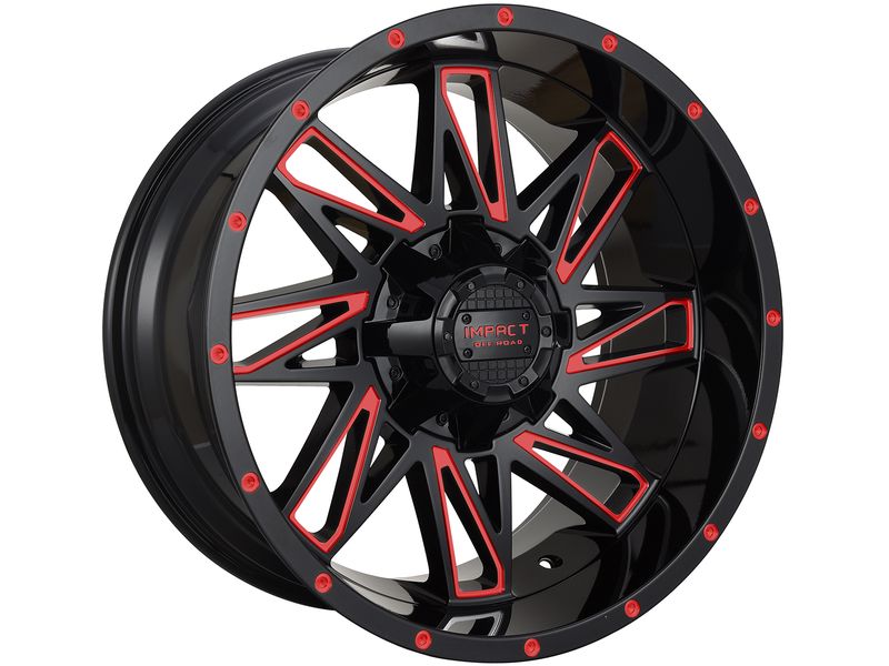 Impact Off-Road Gloss Black & Red 814 Wheel 814GBR-29066-00 | RealTruck