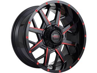 Impact Off-Road Gloss Black & Red 815 Wheels