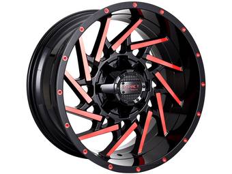 Impact Off-Road Gloss Black & Red 816 Wheels