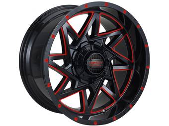 Impact Off-Road Gloss Black & Red 821 Wheels