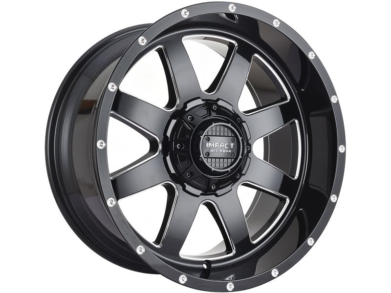 Impact Off-Road Milled Gloss Black 804 Wheels | RealTruck