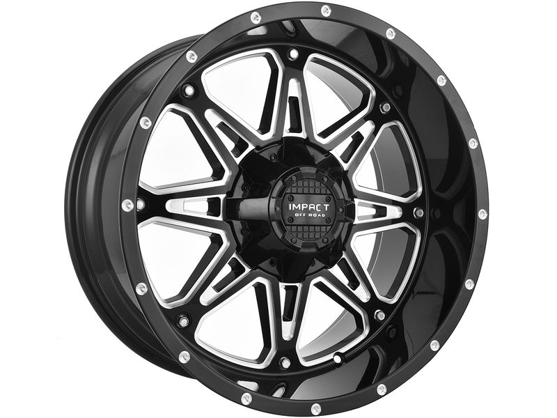 Impact OffRoad Milled Gloss Black 810 Wheels RealTruck