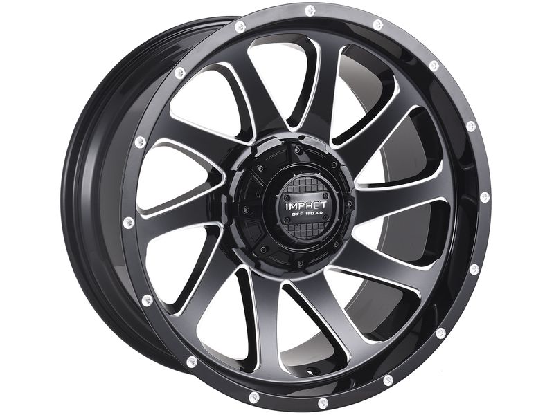 Impact OffRoad Milled Gloss Black 825 Wheels RealTruck