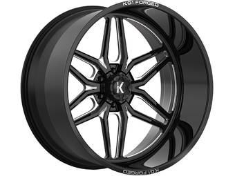 KG1 Forged Milled Gloss Black Aristo Wheel