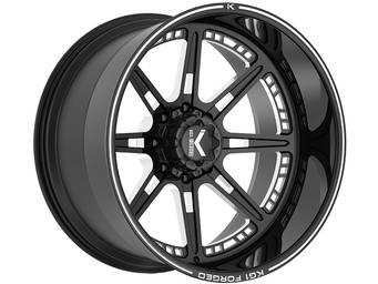 KG1 Forged Milled Gloss Black Compass Wheel