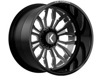 KG1 Forged Milled Gloss Black Heathen Wheel