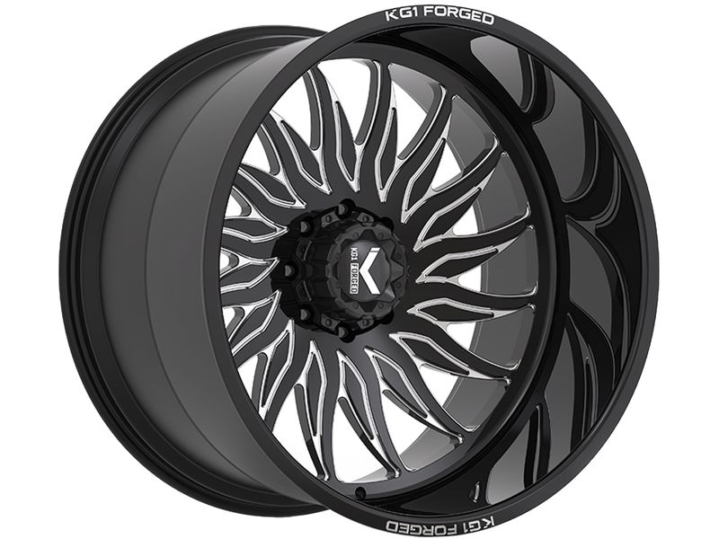 KG1 Milled Gloss Black Phoenix Wheels RealTruck