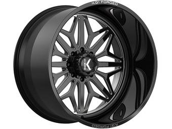 KG1 Forged Milled Gloss Black Snow Wheel