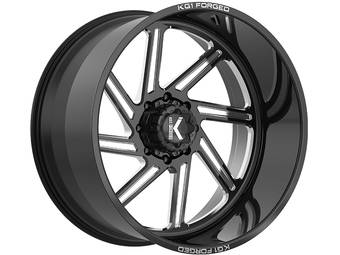 KG1 Forged Milled Gloss Black Spool Wheel