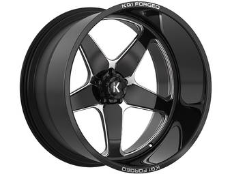 KG1 Forged Milled Gloss Black Stella Wheel