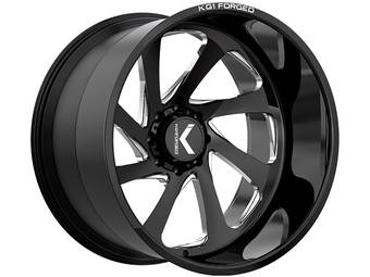 KG1 Forged Milled Gloss Black Swoop Wheel