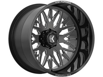 KG1 Forged Milled Gloss Black Trident Wheel