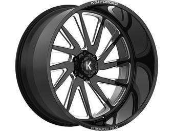 KG1 Forged Milled Gloss Black Vile Wheel