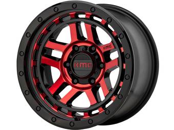 KMC Black & Red KM540 Recon Wheels