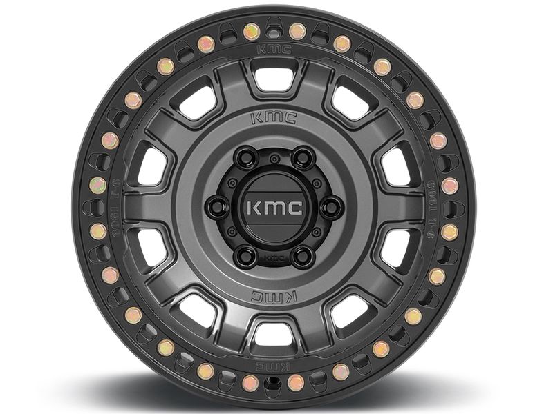 KMC Grey KM236 Tank Beadlock Wheels RealTruck