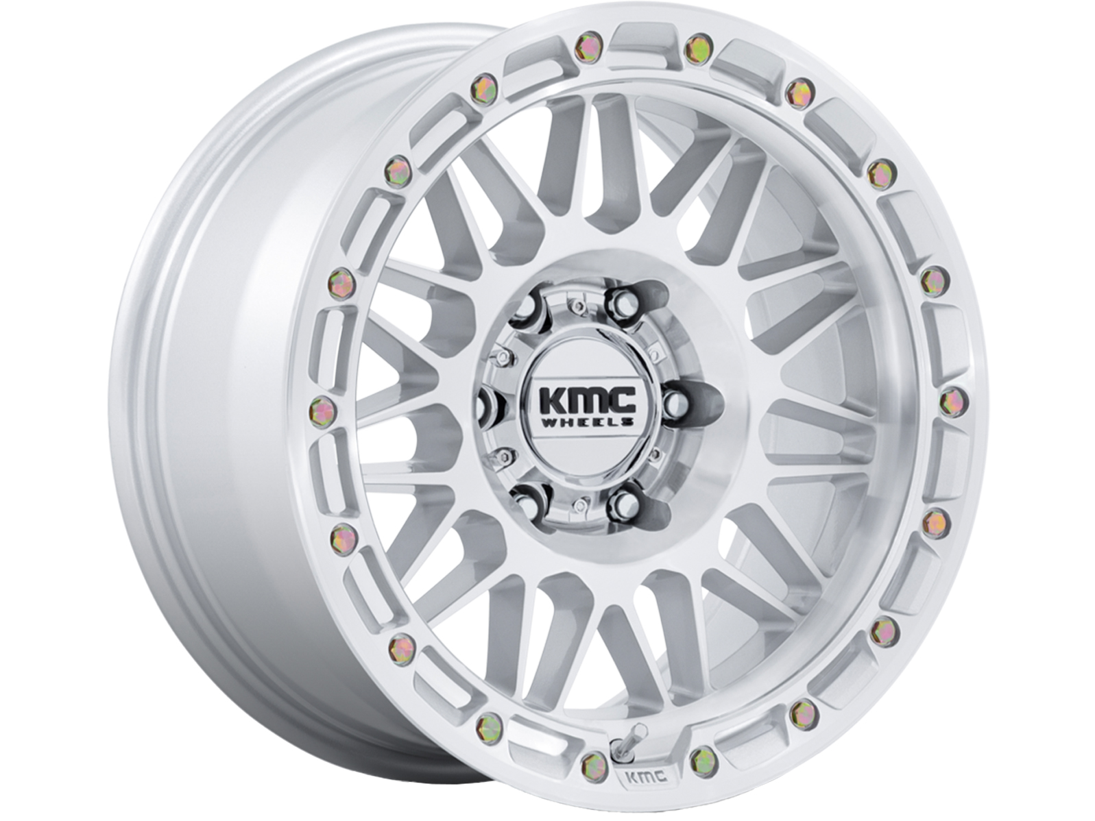 KMC Machined Silver KM555 Attack Wheels | RealTruck