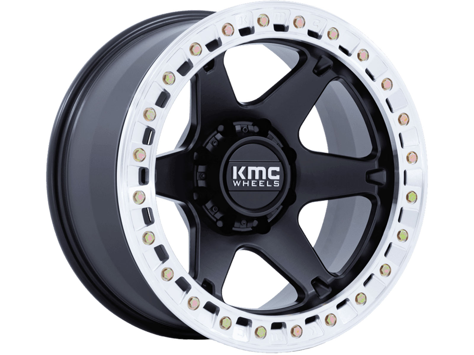 KMC Matte Black KM238 VI Beadlock Wheel KM238MD17908038N | RealTruck