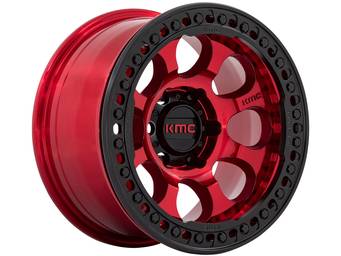 KMC Red KM237 Riot Beadlock Wheel
