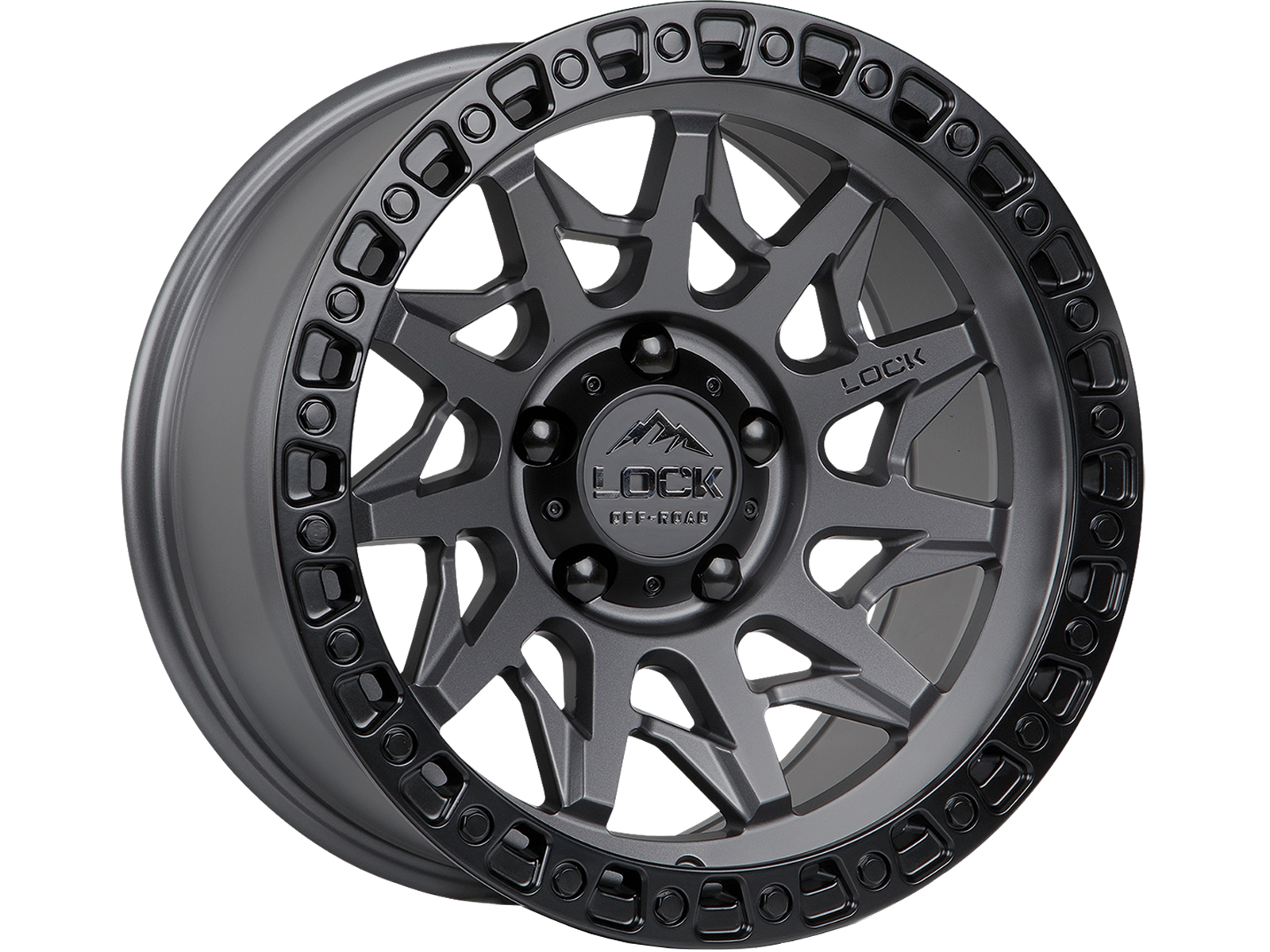 Lock Off-Road Grey Lunatic Wheel LUNATIC-2169MGMBR | RealTruck