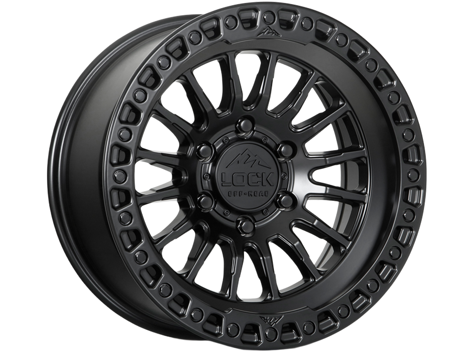 Lock Off-Road Matte & Gloss Black Grit Wheel GRIT-78569GB25