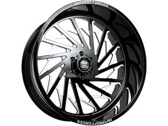 Luxxx HD Forged Milled Gloss Black Pro 8 Hawker Wheel