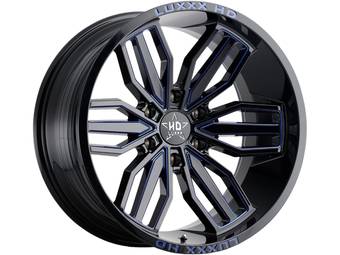 Luxxx HD Gloss Black & Blue LHD21 Wheel