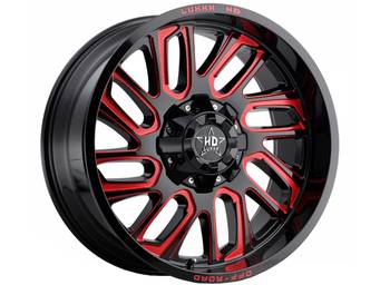 Luxxx HD Gloss Black & Red LHD18 Wheel