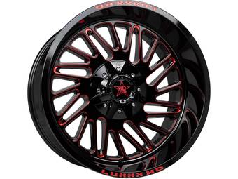 Luxxx HD Gloss Black & Red LHD19 Wheel