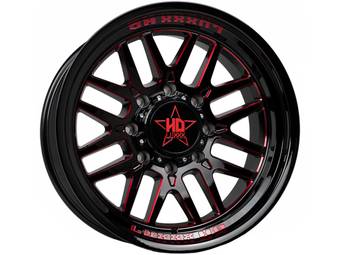 Luxxx HD Gloss Black & Red LHD20 Wheel