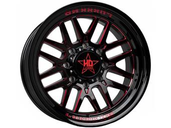 Luxxx HD Gloss Black & Red LHD20 Wheel