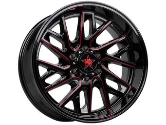 Luxxx HD Gloss Black & Red LHD29 Wheel