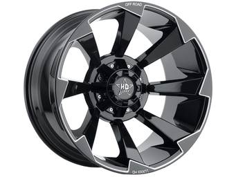 Luxxx HD Milled Gloss Black LHD16 Wheel