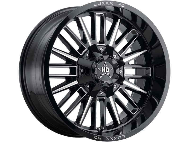 Luxxx HD Milled Gloss Black LHD23 Wheels RealTruck luxxx-hd-milled-gloss-black-lhd23-wheels-realtruck